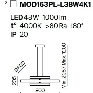 Lustra LED suspendata design modern Origami alb - Img 5