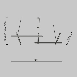 Lustra LED suspendata design modern Radiance - Img 7