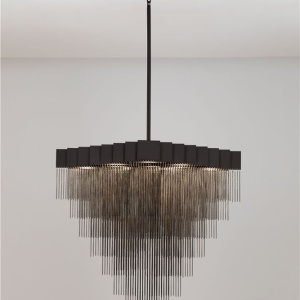 Lustra LED suspendata design modern REVIA negru - Img 4