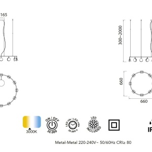 Lustra LED suspendata design modern SHELL 70W aurie - Img 4