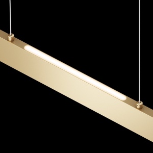Lustra LED suspendata design modern Step auriu 23W - Img 2