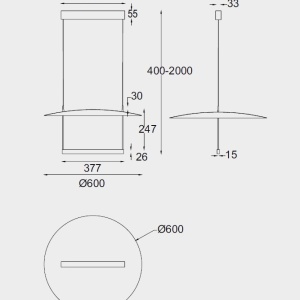 Lustra LED suspendata design modern SUN II D-60cm - Img 3