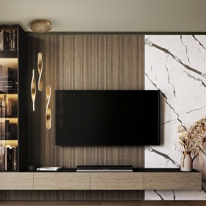 Lustra LED suspendata design modern Twist auriu - Img 3