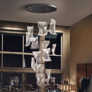 Lustra LED suspendata design ultra-modern Velos 13L crom - Img 1