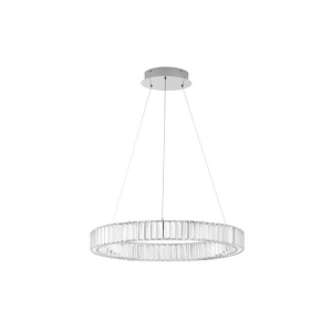 Lustra LED suspendata , dimabila, cristal design elegant AURELIA crom 60cm - Img 1
