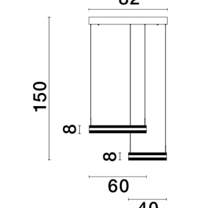 Lustra LED suspendata dimabila, design modern Agos auriu - Img 3