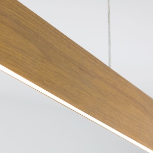 Lustra LED suspendata iluminat ambiental up/down GIDEON lemn - Img 5