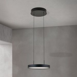 Lustra LED suspendata iluminat sus si jos TEIDE negru - Img 3