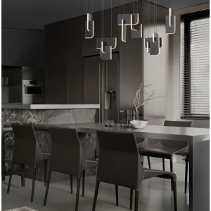 Lustra LED suspendata liniara design decorativ 2700K TOTEM - Img 2