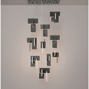Lustra LED suspendata liniara design decorativ 3000K TOTEM 144W - Img 6