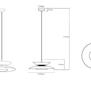 Lustra LED suspendata metal bej Mayumi - Img 5