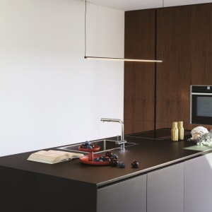 Lustra LED suspendata minimalista ESSENCE SP SQUARE NERO 3000K - Img 2
