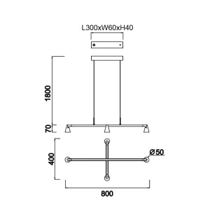 Lustra LED suspendata stil minimalist AFRICA 4L - Img 3