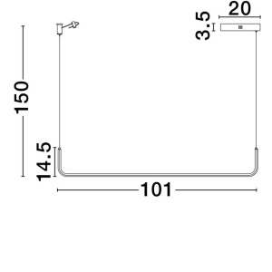 Lustra LED suspendata stil minimalist liniar STRITA L-101cm - Img 7