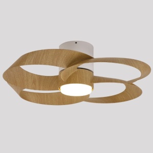 Lustra LED, Ventilator minimalist cu telecomanda, ROSE aspect lemn MA-8707