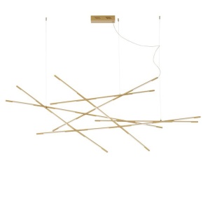 Lustra LED XL suspendata design modern RACCIO aurie - Img 1