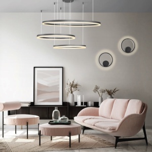 Lustra LED XXL suspendata design modern circular geometric Halo GO - Img 4