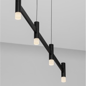 Lustra liniara cu 4 spoturi LED 2700K POETIC negru - Img 3