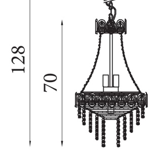 Lustra metal alama satinata, cristal transparent Louis Phillipe 628501 universul-luminii.ro