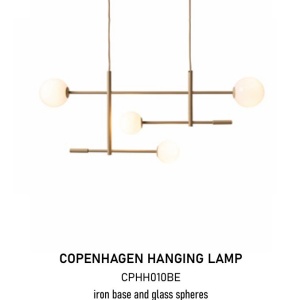 Lustra metal bej cu 4 globuri sticla Copenhagen 248371 universul-luminii.ro