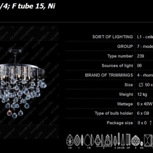 Lustra moderna cristal Bohemia L17 239/06/4, F tube 15 206091 universul-luminii.ro