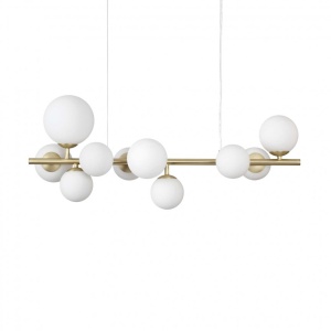 Lustra moderna cu 10 surse de lumina PERLAGE SP10 OTTONE
