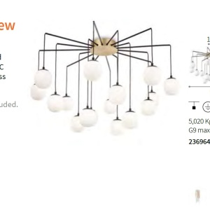 Lustra moderna cu 12 brate design decorativ Rhapsody SP12 236957 IDL 81291 universul-luminii.ro