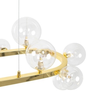 Lustra moderna cu 20 de surse de lumina LINEA Oval 120 auriu 597991 universul-luminii.ro