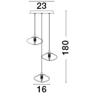 Lustra moderna cu 3 Pendule design decorativ KING aurie 205161 universul-luminii.ro