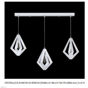 Lustra moderna cu 3 pendule design LUX realizat manual CRYSTALLO XL 175021 universul-luminii.ro