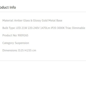 Lustra moderna cu 3 pendule LED, Metal, Auriu, Sticla, Amber, Norma 168891 universul-luminii.ro