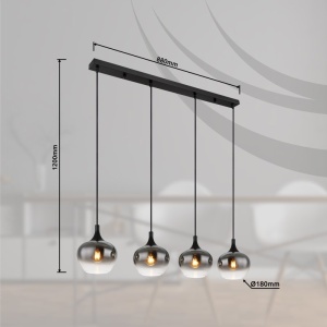 Lustra moderna cu 4 pendule MAXY - Img 7