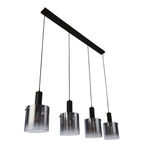 Lustra moderna cu 4 pendule Sweden negru, fumuriu 137001 universul-luminii.ro