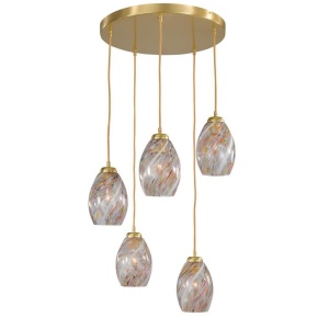 Lustra moderna cu 5 pendule design italian 10034 multicolor