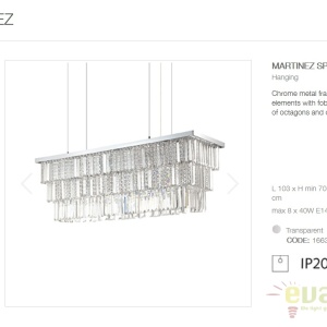 Lustra moderna design elegant MARTINEZ SP8 166360 57051 universul-luminii.ro