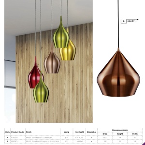 Lustra moderna design multicolor Vibrant 5L 6465-5 SRT 184891 universul-luminii.ro