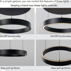 Lustra moderna LED controla prin gesturi Layla 64cm 222101 universul-luminii.ro