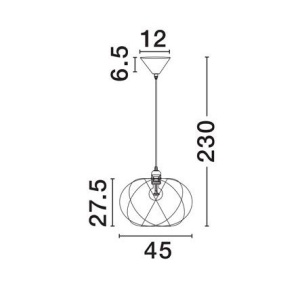Lustra/Pendul design decorativ, Bora 45cm 167481 universul-luminii.ro
