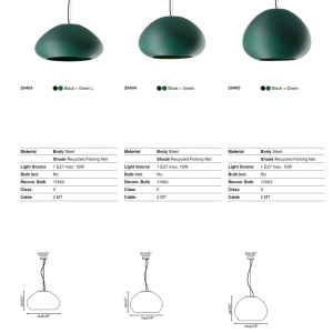 Lustra/ Pendul design decorativ MAR H34cm verde - Img 12