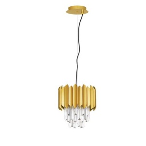 Lustra/Pendul design elegant MAGNOLIA auriu - Img 1