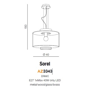 Lustra / Pendul design modern 40cm Sorel ZZ AZ3343 80351 universul-luminii.ro