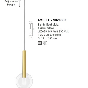 Lustra/Pendul design modern AMELIA D-15cm 139081 universul-luminii.ro