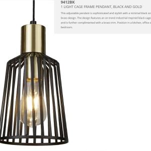 Lustra / Pendul design modern Bird Cage 9412BK SRT 51041 universul-luminii.ro