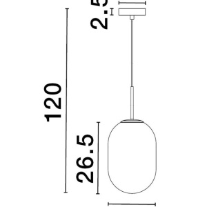 Lustra, Pendul design modern CHRYSI, diametru 18cm 121501 universul-luminii.ro
