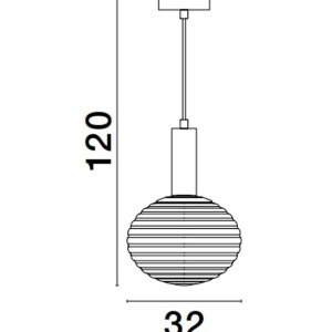 Lustra/Pendul design modern decorativ ALLEN D-32cm 222711 universul-luminii.ro