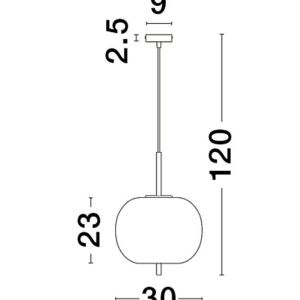 Lustra/Pendul design modern LATO D-30cm 222721 universul-luminii.ro