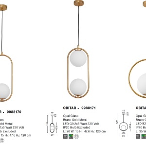 Lustra / Pendul design modern Obitar alama aurie NVL-9988169 76691 universul-luminii.ro