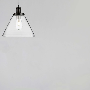 Lustra / Pendul design modern Pyramid negru/clar 3228BK SRT - Img 5