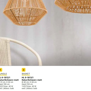 Lustra/Pendul design natural JUNGLE D-31cm 234971 universul-luminii.ro
