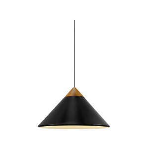 Lustra, Pendul Design Nordic Minimalist, Lemn, Metal, Kinto negru 243651 universul-luminii.ro